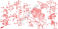 SUPPORTS DE MOTEUR(2.0L)(AT) pour Honda ACCORD 2.0EX 4 Portes 5 vitesses automatique 2011