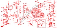 SUPPORTS DE MOTEUR(2.0L)(MT) pour Honda ACCORD 2.0EX 4 Portes 5 vitesses manuelles 2011