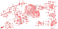 SUPPORTS DE MOTEUR(2.4L) pour Honda ACCORD 2.4EX 4 Portes 5 vitesses automatique 2011