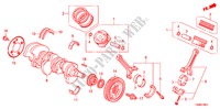 VILEBREQUIN/PISTON(V6) pour Honda ACCORD 3.5EX 4 Portes 5 vitesses automatique 2011