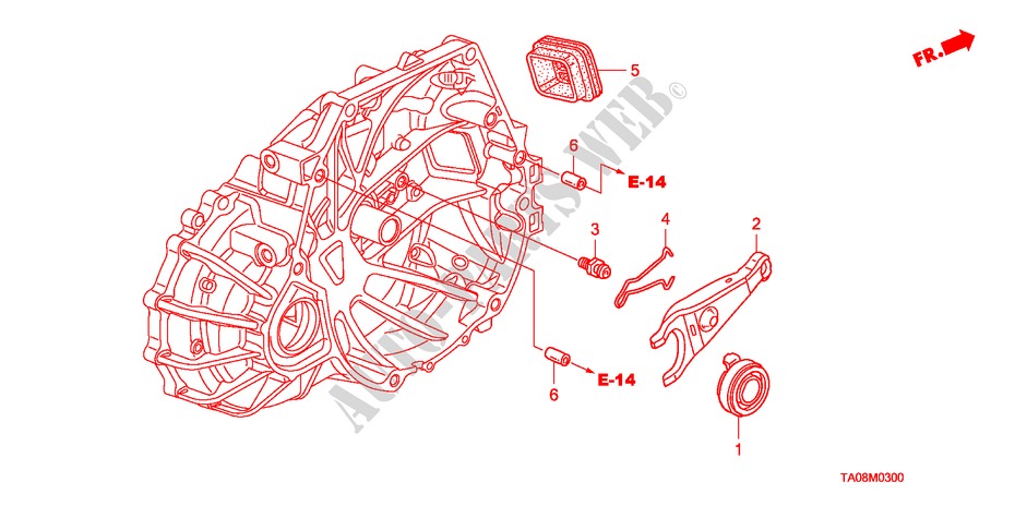 DEBRAYAGE(L4) pour Honda ACCORD 2.0EX 4 Portes 5 vitesses manuelles 2010