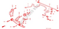 STABILISATEUR AVANT/ BRAS INFERIEUR AVANT pour Honda BALLADE 150I 4 Portes 4 vitesses automatique 1999