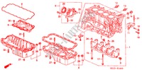 BLOC CYLINDRES/CARTER D'HUILE (1) pour Honda CIVIC EXI-S 4 Portes 5 vitesses manuelles 2000