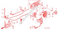 SERRURES PORTES ARRIERE pour Honda CIVIC 1.6IES 4 Portes 5 vitesses manuelles 2000
