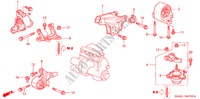 SUPPORTS DE MOTEUR(MT) pour Honda CIVIC 1.6LS 4 Portes 5 vitesses manuelles 2003