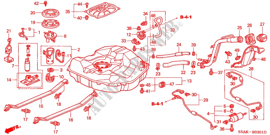 RESERVOIR A CARBURANT(2) pour Honda CIVIC 2.0IVT 4 Portes 5 vitesses automatique 2004