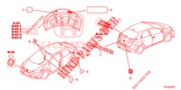 EMBLEMES/ETIQUETTES DE PRECAUTIONS pour Honda CIVIC 1.4 EXECUTIVE 5 Portes 6 vitesses manuelles 2012