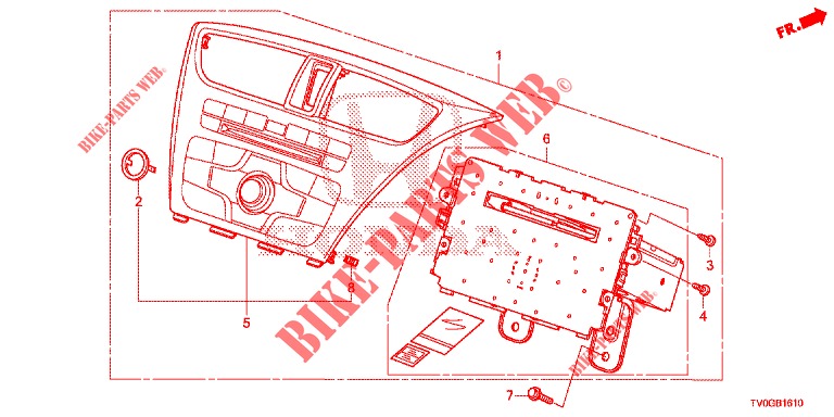 APPAREIL AUDIO (1) pour Honda CIVIC DIESEL 1.6 EXECUTIVE 5 Portes 6 vitesses manuelles 2015