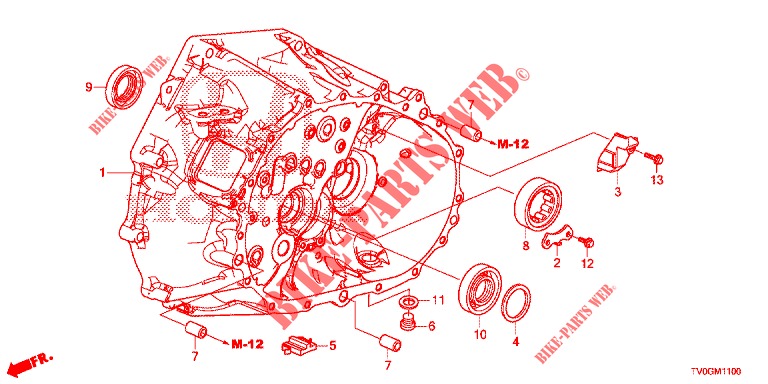 CARTER D'EMBRAYAGE (DIESEL) pour Honda CIVIC DIESEL 1.6 EXECUTIVE 5 Portes 6 vitesses manuelles 2015