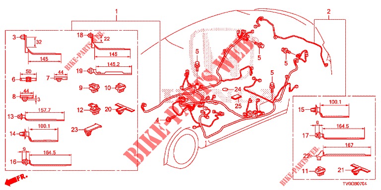 FAISCEAU DES FILS (3) (LH) pour Honda CIVIC DIESEL 1.6 EXECUTIVE 5 Portes 6 vitesses manuelles 2015