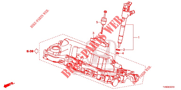 INJECTEUR (DIESEL) pour Honda CIVIC DIESEL 1.6 EXECUTIVE 5 Portes 6 vitesses manuelles 2015