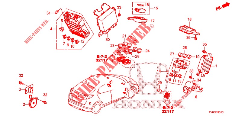 UNITE DE COMMANDE (CABINE) (1) (LH) pour Honda CIVIC DIESEL 1.6 EXECUTIVE 5 Portes 6 vitesses manuelles 2015