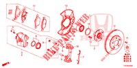 FREIN AVANT pour Honda CIVIC DIESEL 1.6 EXECUTIVE 5 Portes 6 vitesses manuelles 2013