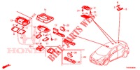 PLAFONNIER pour Honda CIVIC DIESEL 1.6 EXECUTIVE 5 Portes 6 vitesses manuelles 2013