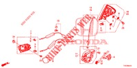 SERRURES PORTES ARRIERE/POIGNEE EXTERNE pour Honda CIVIC DIESEL 1.6 EXECUTIVE 5 Portes 6 vitesses manuelles 2013