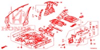 PLANCHER/PANNEAUX INTERIEURS pour Honda CIVIC 1.8 EXECUTIVE 5 Portes 6 vitesses manuelles 2012
