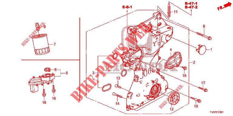 POMPE A HUILE (1.8L) pour Honda CIVIC 1.8 EXECUTIVE 5 Portes 5 vitesses automatique 2013
