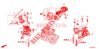 SUPPORTS DE MOTEUR (1,0 L) (CVT) pour Honda CIVIC 1.0 EXECUTIVE NAVI 5 Portes full automatique 2017
