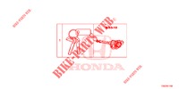 JEU DE BARILLET DE CLE (INTELLIGENT) pour Honda CIVIC 1.0 EXCLUSIVE NAVI 5 Portes 6 vitesses manuelles 2017