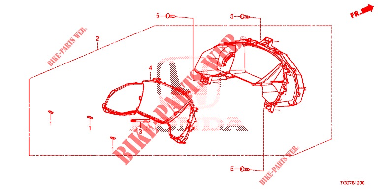 COMPTEUR pour Honda CIVIC 1.0 MID 5 Portes 6 vitesses manuelles 2018