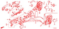 SERRURES PORTES ARRIERE/POIGNEE EXTERNE pour Honda ACCORD TOURER 2.0 COMFORT 5 Portes 6 vitesses manuelles 2015