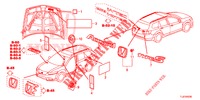 EMBLEMES/ETIQUETTES DE PRECAUTIONS pour Honda ACCORD TOURER 2.0 ELEGANCE 5 Portes 6 vitesses manuelles 2015