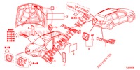 EMBLEMES/ETIQUETTES DE PRECAUTIONS pour Honda ACCORD TOURER 2.0 ELEGANCE PACK 5 Portes 6 vitesses manuelles 2015