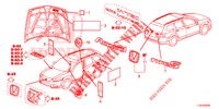 EMBLEMES/ETIQUETTES DE PRECAUTIONS pour Honda ACCORD TOURER 2.0 EXECUTIVE 5 Portes 5 vitesses automatique 2015