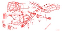 EMBLEMES/ETIQUETTES DE PRECAUTIONS pour Honda ACCORD TOURER 2.0 S 5 Portes 5 vitesses automatique 2015
