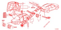 EMBLEMES/ETIQUETTES DE PRECAUTIONS pour Honda ACCORD TOURER 2.0 ELEGANCE 5 Portes 5 vitesses automatique 2015