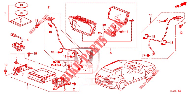 SYSTEME DE NAVIGATION pour Honda ACCORD TOURER 2.0 ELEGANCE PACK 5 Portes 5 vitesses automatique 2015