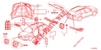 EMBLEMES/ETIQUETTES DE PRECAUTIONS pour Honda ACCORD TOURER 2.4 EXECUTIVE 5 Portes 6 vitesses manuelles 2015
