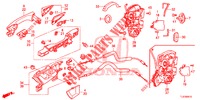 SERRURES PORTES ARRIERE/POIGNEE EXTERNE pour Honda ACCORD TOURER 2.4 EXECUTIVE 5 Portes 5 vitesses automatique 2015