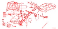 EMBLEMES/ETIQUETTES DE PRECAUTIONS pour Honda ACCORD TOURER 2.4 S 5 Portes 5 vitesses automatique 2015