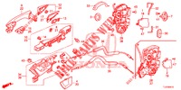 SERRURES PORTES ARRIERE/POIGNEE EXTERNE pour Honda ACCORD TOURER 2.4 S 5 Portes 5 vitesses automatique 2015