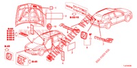 EMBLEMES/ETIQUETTES DE PRECAUTIONS pour Honda ACCORD TOURER DIESEL 2.2 COMFORT 5 Portes 6 vitesses manuelles 2015