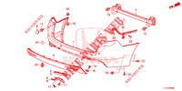 PARE CHOC ARRIERE pour Honda ACCORD TOURER DIESEL 2.2 COMFORT 5 Portes 6 vitesses manuelles 2015