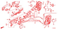 SERRURES PORTES ARRIERE/POIGNEE EXTERNE pour Honda ACCORD TOURER DIESEL 2.2 COMFORT 5 Portes 6 vitesses manuelles 2015
