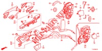 SERRURES PORTES ARRIERE/POIGNEE EXTERNE pour Honda ACCORD TOURER DIESEL 2.2 COMFORT 5 Portes 5 vitesses automatique 2015