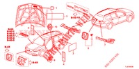 EMBLEMES/ETIQUETTES DE PRECAUTIONS pour Honda ACCORD TOURER DIESEL 2.2 ELEGANCE 5 Portes 6 vitesses manuelles 2015