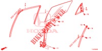 GLACE PORTE ARRIERE/REGULATEUR pour Honda ACCORD TOURER DIESEL 2.2 ELEGANCE 5 Portes 6 vitesses manuelles 2015