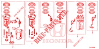 PIECES COURTES JEU DE RESERVOIRS DE CARBURANT pour Honda ACCORD TOURER DIESEL 2.2 ELEGANCE 5 Portes 6 vitesses manuelles 2015