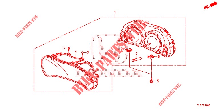 COMPTEUR pour Honda ACCORD TOURER DIESEL 2.2 ELEGANCE 5 Portes 6 vitesses manuelles 2015