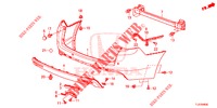 PARE CHOC ARRIERE pour Honda ACCORD TOURER 2.0 COMFORT 5 Portes 6 vitesses manuelles 2014