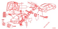 EMBLEMES/ETIQUETTES DE PRECAUTIONS pour Honda ACCORD TOURER 2.0 ELEGANCE 5 Portes 6 vitesses manuelles 2014