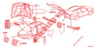 EMBLEMES/ETIQUETTES DE PRECAUTIONS pour Honda ACCORD TOURER 2.0 S 5 Portes 6 vitesses manuelles 2014