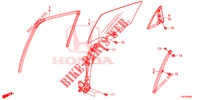 GLACE PORTE ARRIERE/REGULATEUR pour Honda ACCORD TOURER 2.0 S 5 Portes 6 vitesses manuelles 2014