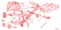 EMBLEMES/ETIQUETTES DE PRECAUTIONS pour Honda ACCORD TOURER 2.0 S 5 Portes 5 vitesses automatique 2014
