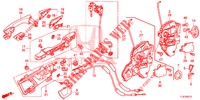 SERRURES DE PORTE AVANT/POIGNEE EXTERNE pour Honda ACCORD TOURER 2.0 S 5 Portes 5 vitesses automatique 2014