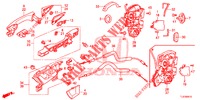 SERRURES PORTES ARRIERE/POIGNEE EXTERNE pour Honda ACCORD TOURER 2.0 S 5 Portes 5 vitesses automatique 2014